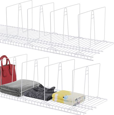 kosiehouse metal closet shelving brackets|Amazon.com: Kosiehouse Closet Wire Shelf Dividers, Sturdy .